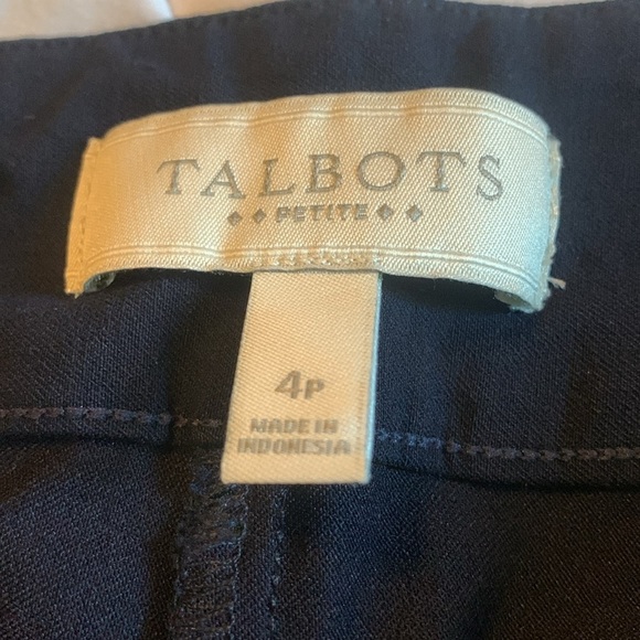 Women’s Talbots Navy Pull On Pants Size 4P EUC - Picture 5 of 6